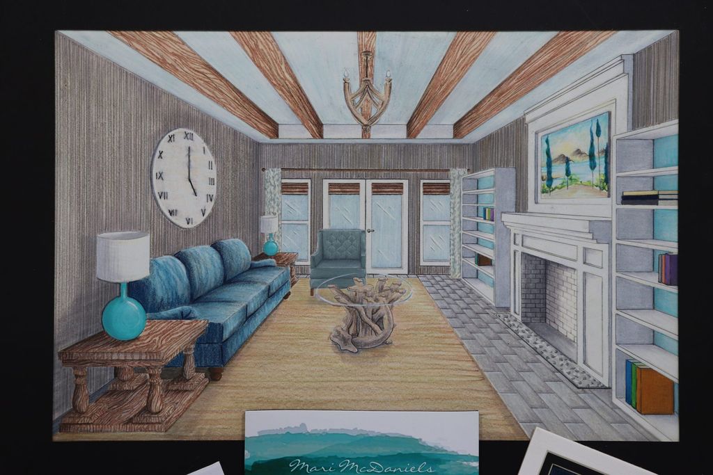 Polished Cottage, cottage interior design by Mari Mariah Interior Design.