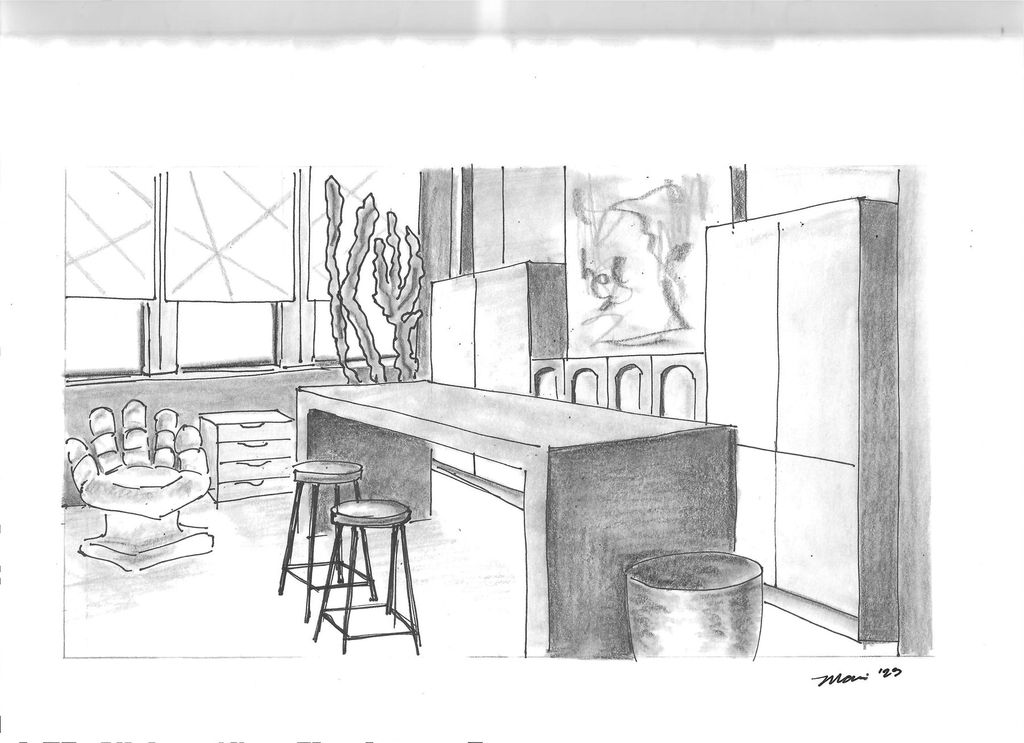 Quick interior sketch.